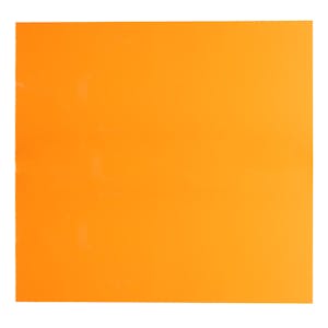 0.250" (6.4mm) x 12" x 12" Orange 2422 Transparent Acrylic Sheet