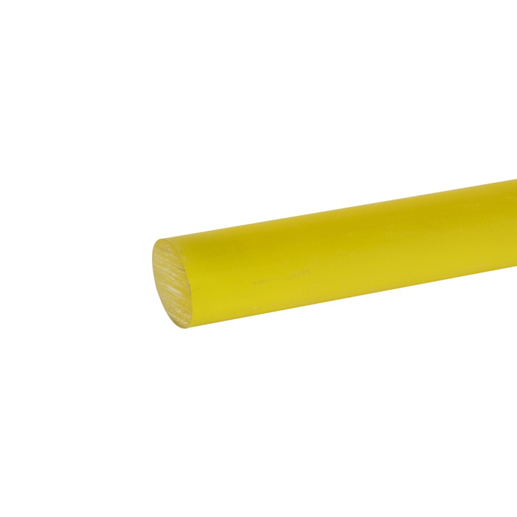 2" Transparent Yellow 2208 Cast Acrylic Rod