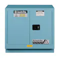 22 Gallon Blue Justrite® Suregrip® EX Under Counter Acid Safety Cabinet with 1 Shelf & 2 Manual-Close Doors