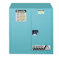 30 Gallon Blue Justrite® Suregrip® EX Acid Safety Cabinet with 1 Shelf & 2 Manual-Close Doors
