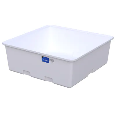 425 Gallon Natural MDPE Rectangular Open Top Secondary Containment Tank - 69" L x 71" W x 25" Hgt.