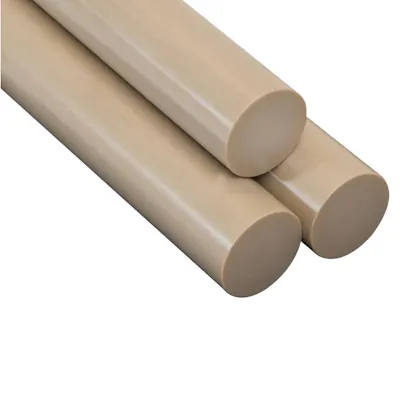 1/4" Dia. Natural PEEK Solid Round Rod - 5' Length