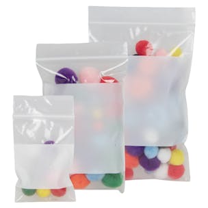 Reloc Zippit® Wide Quality Zipper Bags with White Block