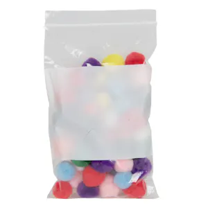 5" W x 8" L x 2 mil Thick Reloc Zippit® Resealable Bags with White Block - Case of 1000