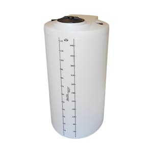 125 Gallon Natural MDLPE ProChem® Potable Water Tank (1.0 Specific Gravity) with Top & Bottom Port & 8" Lid - 27" Dia. x 59-1/4" Hgt.