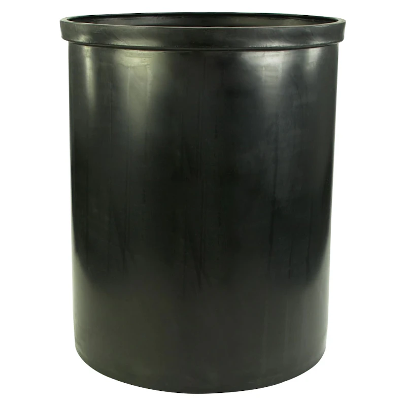 85 Gallon Black LLDPE Cylindrical Tamco® Heavy-Wall Graduated Tank with External Flange - 27" Dia. x 34" Hgt. (Cover Sold Separately)