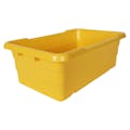 15-1/2" W x 25" L x 8-3/4" Hgt. Yellow Cross Stack/Nesting Poly Box