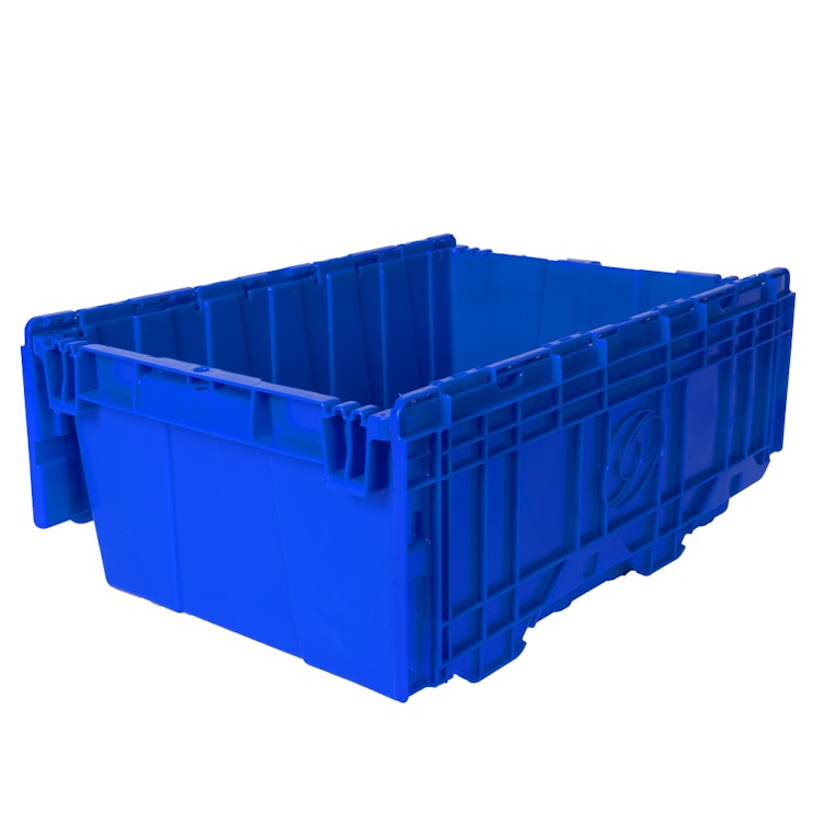 21.9" L x 15.2" W x 9.3" Hgt. Blue Security Shipper Container