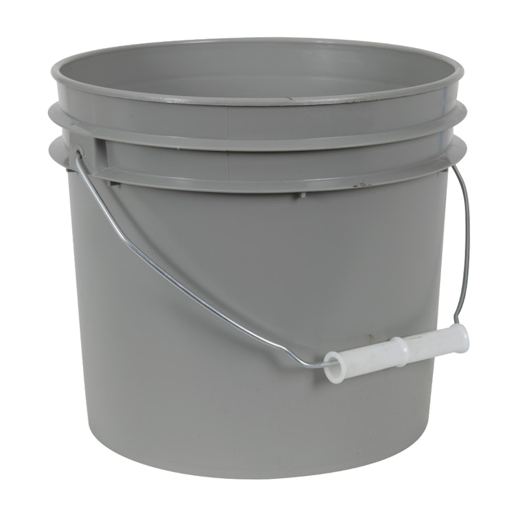 1 Gallon Round Plastic Buckets w/ Wire Bale Handle