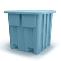 Cadet Blue Meese Bulk Container with Lid (1500 lbs. Capacity) - 47" L x 47" W x 44-1/4" Hgt.