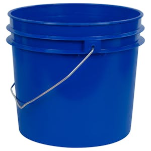 1 Gallon HDPE Round Buckets with Wire Bail & Lids