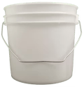 1 Gallon Natural HDPE Economy Round Bucket with Wire Bail Handle (Lid sold separately)