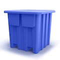 Royal Blue Meese Bulk Container with Lid (1500 lbs. Capacity) - 47" L x 47" W x 44-1/4" Hgt.