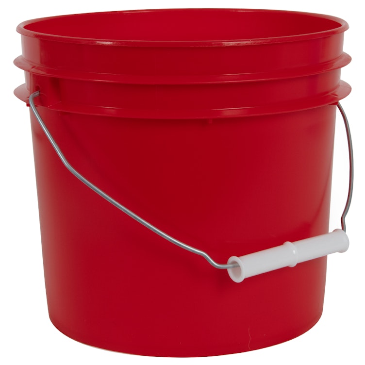 1 Gallon HDPE Round Buckets with Wire Bail & Lids