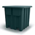 Forest Green Meese Bulk Container with Lid (1500 lbs. Capacity) - 47" L x 47" W x 44-1/4" Hgt.