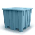 Cadet Blue Meese Bulk Container with Lid (1200 lbs. Capacity) - 47-1/2" L x 47-1/2" W x 40-1/4" Hgt.