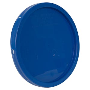 2 Gallon Blue HDPE Economy Round Bucket Lid with Tear Tab