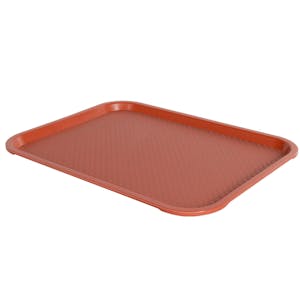 Orange Polypropylene Food Tray -  13-13/16" L x 10-11/16" W x 1" Hgt.