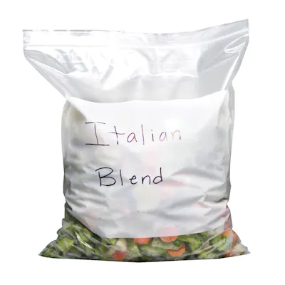 Clear Line Seal Top Reclosbale Bags with White White-On Area