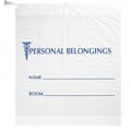 18" x 20" x 3.5" Bottom Gusset Opaque Bags with Blue Print & Drawstrings