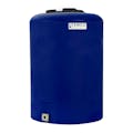 25 Gallon Tamco® Vertical Blue PE Tank with 8" Plain Lid & 3/4" Fitting - 19" Dia. x 27" Hgt.