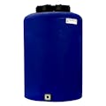 25 Gallon Tamco® Vertical Blue PE Tank with 12-1/2" Lid & 3/4" Fitting - 19" Dia. x 29" Hgt.