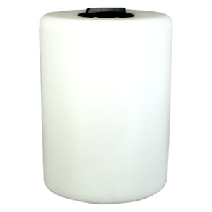 55 Gallon Tamco® Vertical Natural PE Tank with 8" Vented Lid & 1" Fitting - 24" Dia. x 33" Hgt.