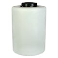 55 Gallon Tamco® Vertical Natural PE Tank with 12-1/2" Plain Lid & 1" Fitting - 24" Dia. x 34" Hgt.