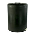 55 Gallon Tamco® Vertical Black PE Tank with 8" Plain Lid & 1" Fitting - 24" Dia. x 33" Hgt.