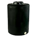 55 Gallon Tamco® Vertical Black PE Tank with 12-1/2" Plain Lid & 1" Fitting - 24" Dia. x 34" Hgt.