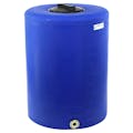 55 Gallon Tamco® Vertical Blue PE Tank with 8" Plain Lid & 1" Fitting - 24" Dia. x 33" Hgt.