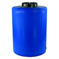 55 Gallon Tamco® Vertical Blue PE Tank with 12-1/2" Plain Lid & 1" Fitting - 24" Dia. x 34" Hgt.