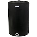 65 Gallon Tamco® Vertical Black PE Tank with 8" Lid & 2" Fitting - 24" Dia. x 38" Hgt.
