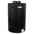 65 Gallon Tamco® Vertical Black PE Tank with 12-1/2" Plain Lid & 2" Fitting - 24" Dia. x 39" Hgt.