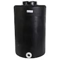 65 Gallon Tamco® Vertical Black PE Tank with 12-1/2" Lid & 2" Fitting - 24" Dia. x 38" Hgt.