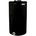 75 Gallon Tamco® Vertical Black PE Tank with 8" Plain Lid & 2" Fitting - 24" Dia. x 44" Hgt.