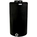 75 Gallon Tamco® Vertical Black PE Tank with 12-1/2" Plain Lid & 2" Fitting - 24" Dia. x 45" Hgt.