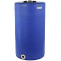 75 Gallon Tamco® Vertical Blue PE Tank with 8" Plain Lid & 2" Fitting - 24" Dia. x 44" Hgt.