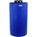75 Gallon Tamco® Vertical Blue PE Tank with 12-1/2" Plain Lid & 2" Fitting - 24" Dia. x 45" Hgt.