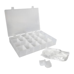 Storage Box 3 Pack Clear Organizer Boxes, 15 Storage Grids With Removable  Dividers For Arts And Crafts, 17 X 10 X 2 .2cm