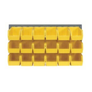 36" L x 19" Hgt. Louvered Panel with 18 - 10-7/8" L x 5-1/2" W x 5" Hgt. Yellow Bins