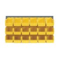 36" L x 19" Hgt. Louvered Panel with 18 - 10-7/8" L x 5-1/2" W x 5" Hgt. Yellow Bins