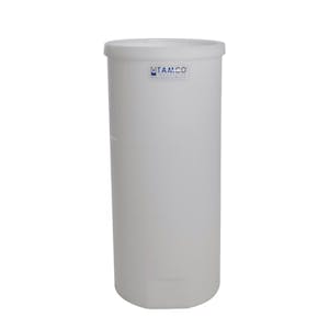 55 Gallon Natural LLDPE Cylindrical Tamco® Standard Wall Graduated Tank with External Flange - 24" Dia. x 31" Hgt. (Cover Sold Separately)