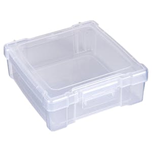 6" x 6" Translucent Polypropylene Hinged Case with Single Latch