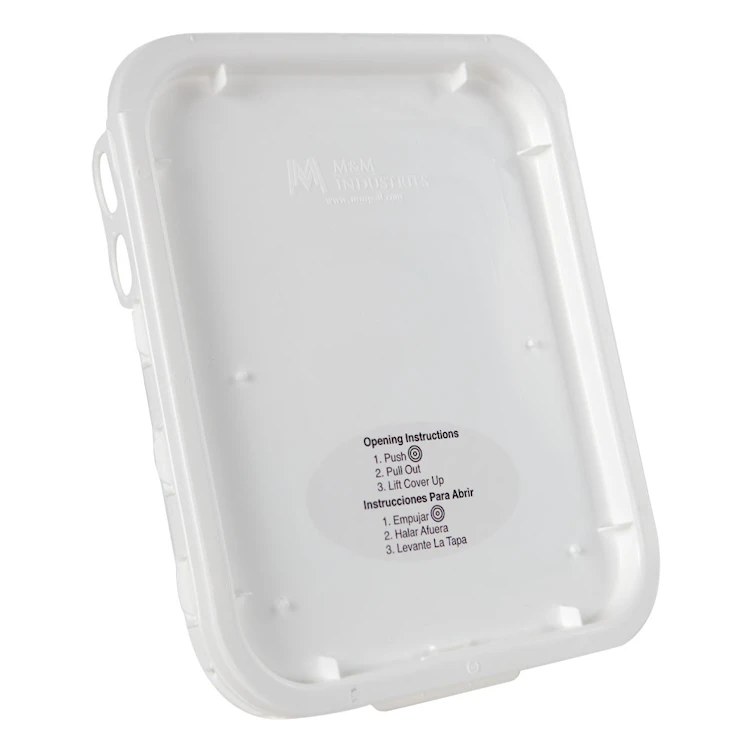 White Polypropylene UN Rated Hinged Lid for 1.3 Gallon Super Kube K3 ...
