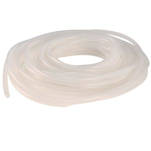 1/8" ID x 1/4" OD x 1/16" Wall FlexRite® SCT Clear Platinum-Cured Silicone Tubing - 50' Roll