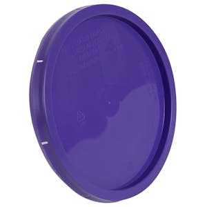 2 Gallon Purple HDPE Economy Round Bucket Lid with Tear Tab