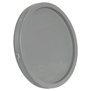 2 Gallon Gray HDPE Economy Round Bucket Lid with Tear Tab