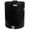 100 Gallon Tamco® Vertical Black PE Tank with 8" Lid & 2" Fitting - 30" Dia. x 36" Hgt.