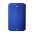 130 Gallon Tamco® Vertical Blue PE Tank with 8" Plain Lid & 2" Fitting - 30" Dia. x 47" Hgt.